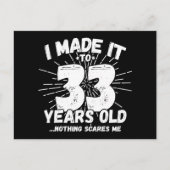33歳皮肉なミーム面白い33歳の誕生日 ポストカード (正面)