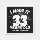 33歳皮肉ミームおもしろい33誕生日 スタンダードカクテルナプキン (正面)