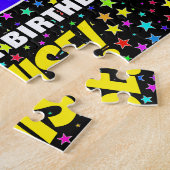 33番目の誕生日:おもしろい、カラフルStar Field Pattern ジグソーパズル (側面)