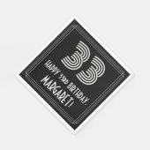 33番目の誕生日:インスパイアアールデコ検索"33" +名前 スタンダードランチョンナプキン (角)