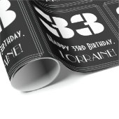 33番目の誕生日:インスパイアアールデコ検索「33」 & Name ラッピングペーパー (ロールコーナー)