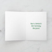 33番目の誕生日:音カラフル楽記号+虹33 カード (内部)