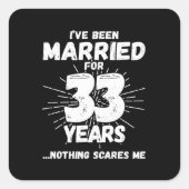 33結婚した年33おもしろい周年 スクエアシール (正面)