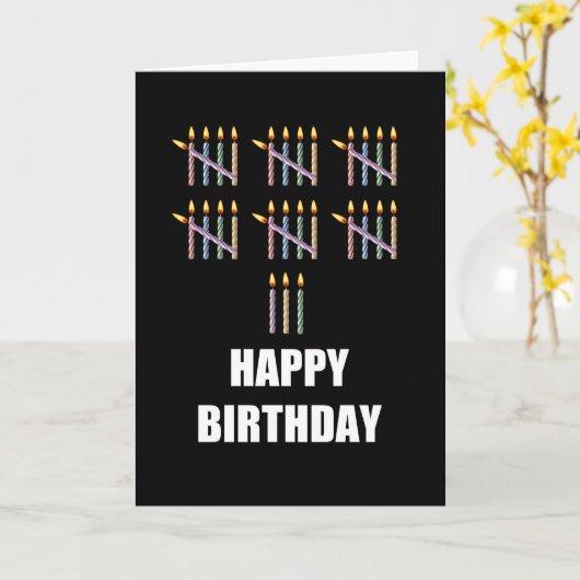 33誕生日とキャンドル カード (黄色い花)