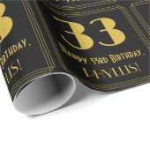 33誕生日インスパイア~アールデコルック"33",名前 ラッピングペーパー (ロールコーナー)