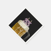 33誕生日ビールオンブラック スタンダードカクテルナプキン (角)