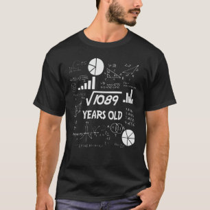 33誕生日平方根Math 33歳Bday Tシャツ