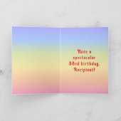 33誕生日—おもしろいケーキ&キャンドル、名前をカスタムする付き カード (内部)