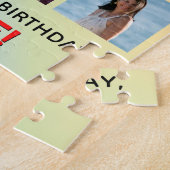 33誕生日:おもしろいレインボー#,名前をカスタムする&写真 ジグソーパズル (側面)