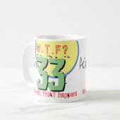 33誕生日。どうしたんだ! コーヒーマグカップ (正面左)