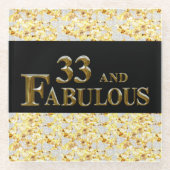 33誕生日 ガラスコースター (正面)