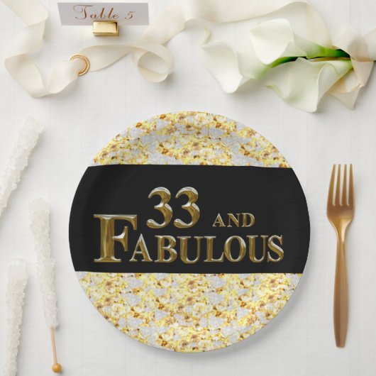 33誕生日 ペーパープレート (ウェディング)