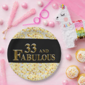 33誕生日 ペーパープレート (パーティー)