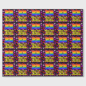 33誕生日:愛するハートパターン、虹# 33 ラッピングペーパー (フラット)