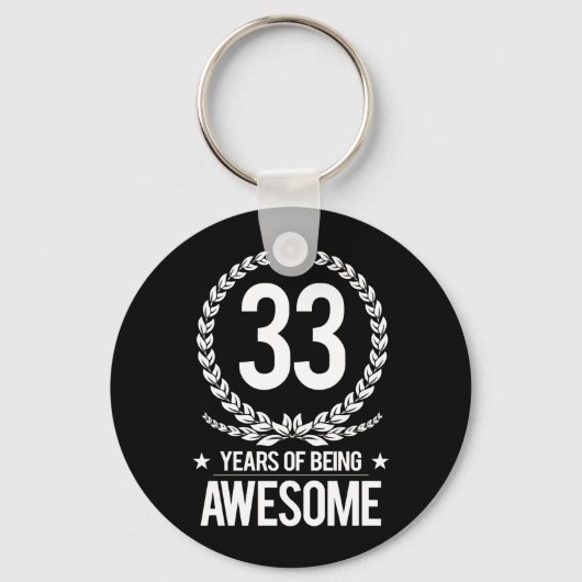 33誕生日(33歳素晴らし) キーホルダー (正面)