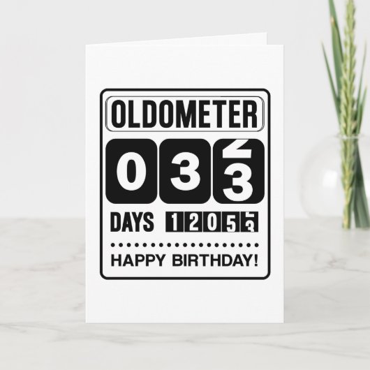 33誕生日OLDOMETERカード サンキューカード (正面)