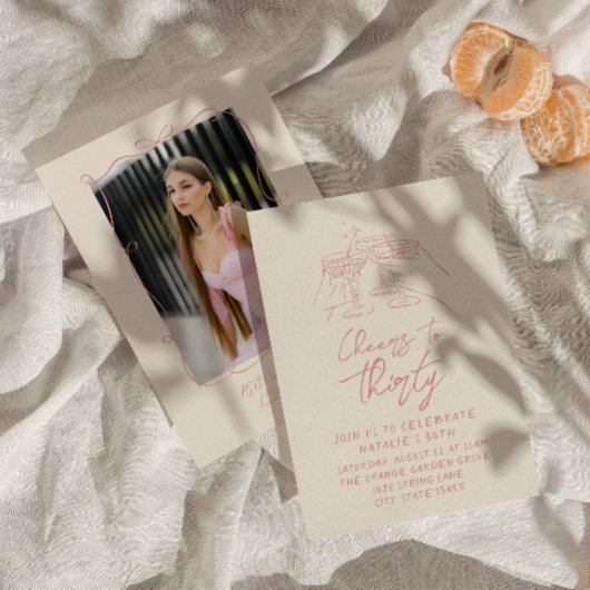 330歳の誕生日に手描きカクテル応援 招待状