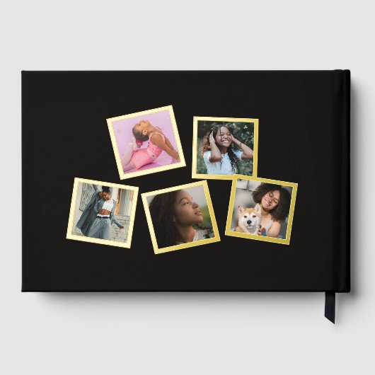 330歳の誕生日の写真ブラック・金ゴールド・ゲストブック ゲストブック (裏面)