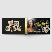 330歳の誕生日の写真ブラック・金ゴールド・ゲストブック ゲストブック (全面)