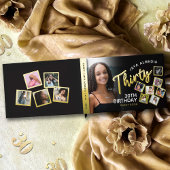 330歳の誕生日の写真ブラック・金ゴールド・ゲストブック ゲストブック