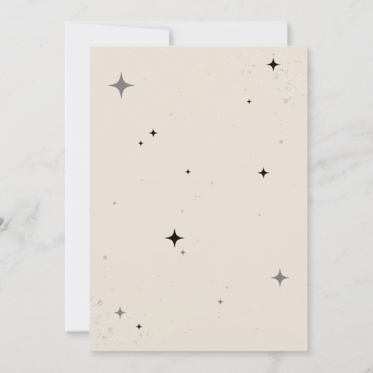 330歳の誕生日ブラックベージュの写真モダン 招待状 (裏面)