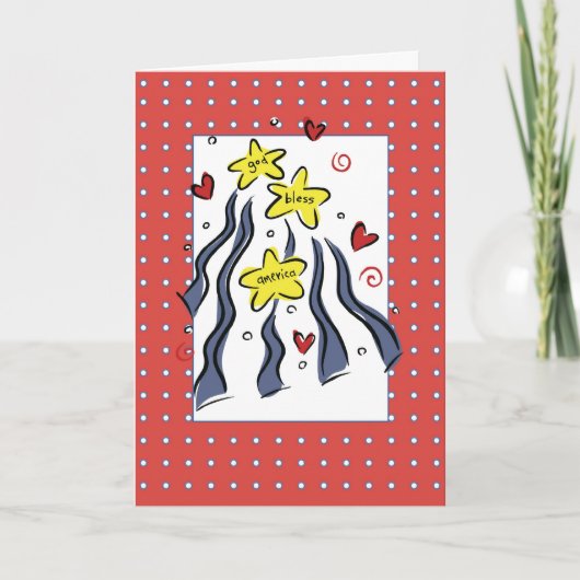 3307神はアメリカを賛美します カード (正面)