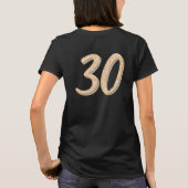 330th誕生日の写真スクリプトゴールデンシルバー tシャツ (裏面)