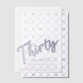 330th誕生日シルバースクリプト文字オーバーレイ ベラム紙招待状 (オフセット (招待状))