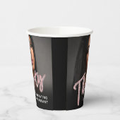 330th誕生日フォトスクリプトグリッターピンク 紙コップ (左)