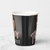 330th誕生日フォトスクリプトグリッターピンク 紙コップ (右)