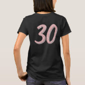 330th誕生日フォトスクリプトバラピンク tシャツ (裏面)