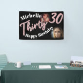 330th誕生日2枚のフォトスクリプトバラピンク 横断幕 (トレードショー)