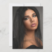 330th Birthdayフォトスクリプト黒銀 招待状 (正面)