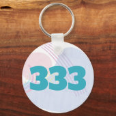 333エンジェル番号指導支援表示 キーホルダー (正面)
