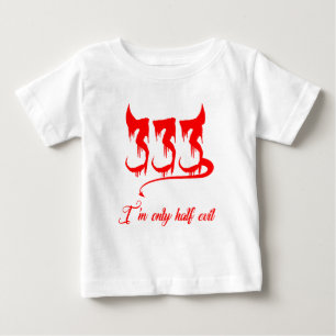 333半分の悪だけ ベビーTシャツ