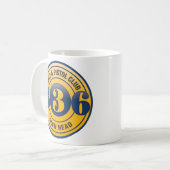 336色のロゴのマグ コーヒーマグカップ (正面左)