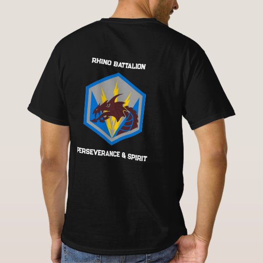 337th MI BN黒PTシャツ Tシャツ (裏面)