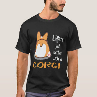 33 コーギーがいると人生はもっと楽しい Tシャツ