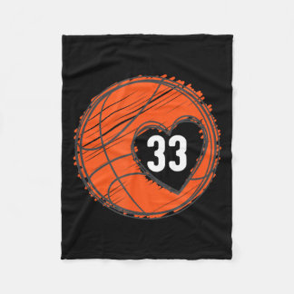 33 ナンバー33 - 野球 グラフィック スローガン ボール 野球 かわいい フリースブランケット
