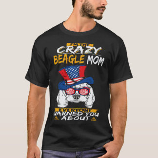 33 ビーグル大好き!クレイジーなビーグルママ Tシャツ