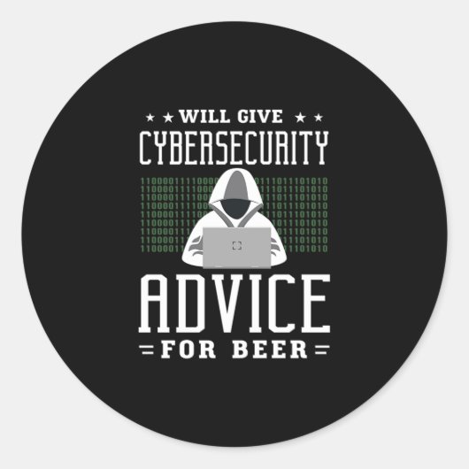 33.ビール与えのWill Cybersecurityアドバイス ラウンドシール (正面)