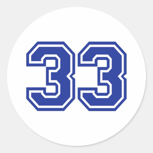 33 – 数値 ラウンドシール (正面)
