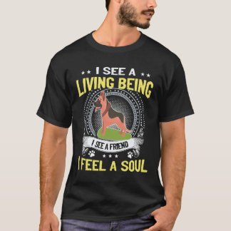 33 私は生きている存在を見る 私は友達を見る 私は〜を感じる Tシャツ