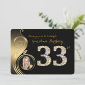 33,誕生日招待状，数字，写真2 招待状 (スタンド正面)