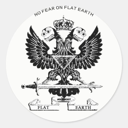 33 DEGREEダブルヘッドフェイペステッカー ラウンドシール (正面)