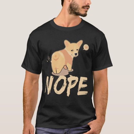 33 Nope - コーギー Tシャツ (正面)