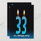 33rdバースデーパーティー招待状 招待状 (正面/裏面)