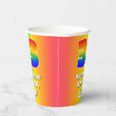 33rd Birthday: Colorful, Fun Rainbow Pattern # 33 紙コップ (右)