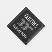 33rd Birthday Party:アールデコスタイル+名前をカスタムする スタンダードランチョンナプキン (角)