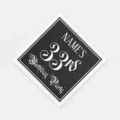 33rd Birthday Party – スクリプファンシート+名前をカスタムする スタンダードランチョンナプキン (角)